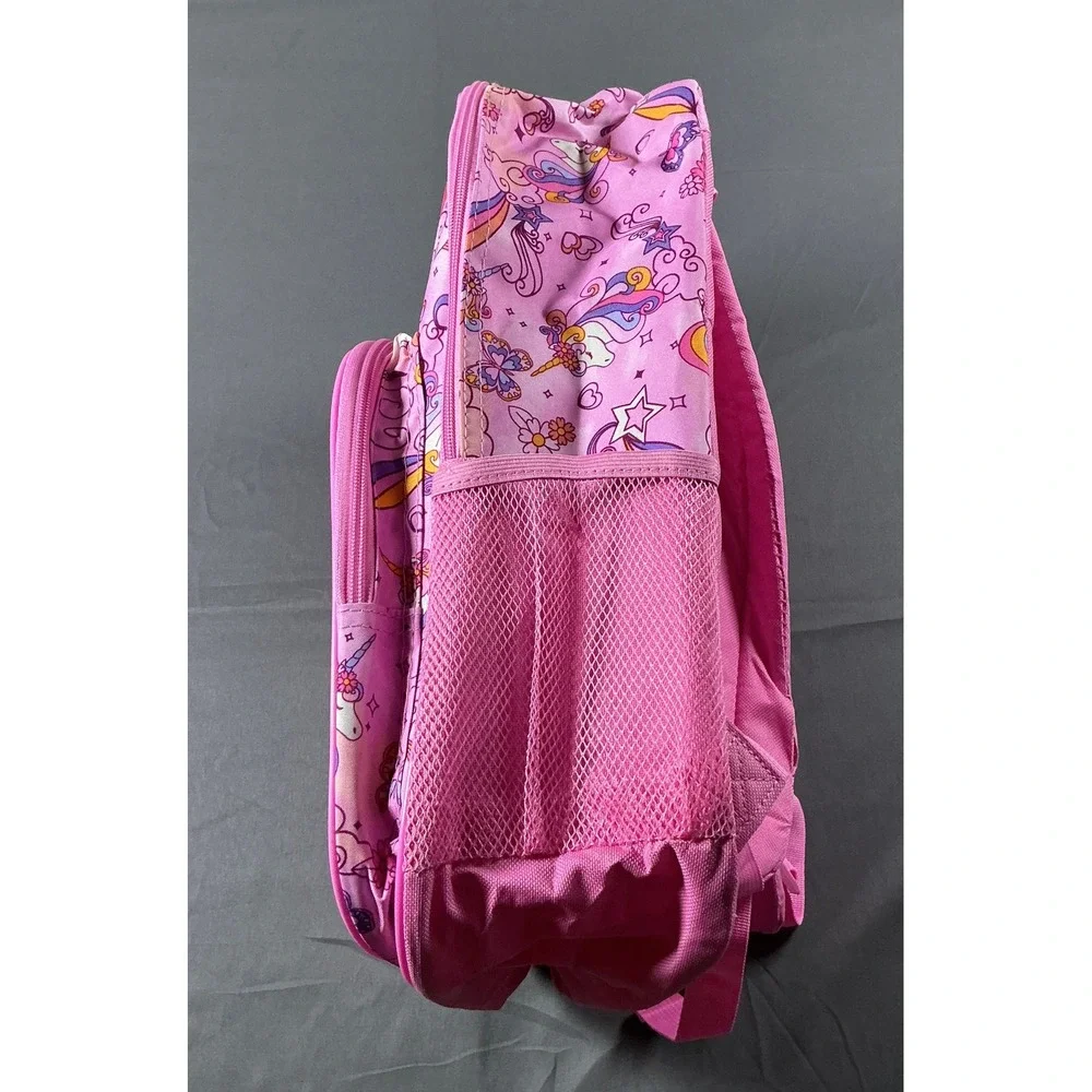 Day Dream Doodles Unicorn Rainbow Pink 17 Inch Backpack Laptop Sleeve BP253110